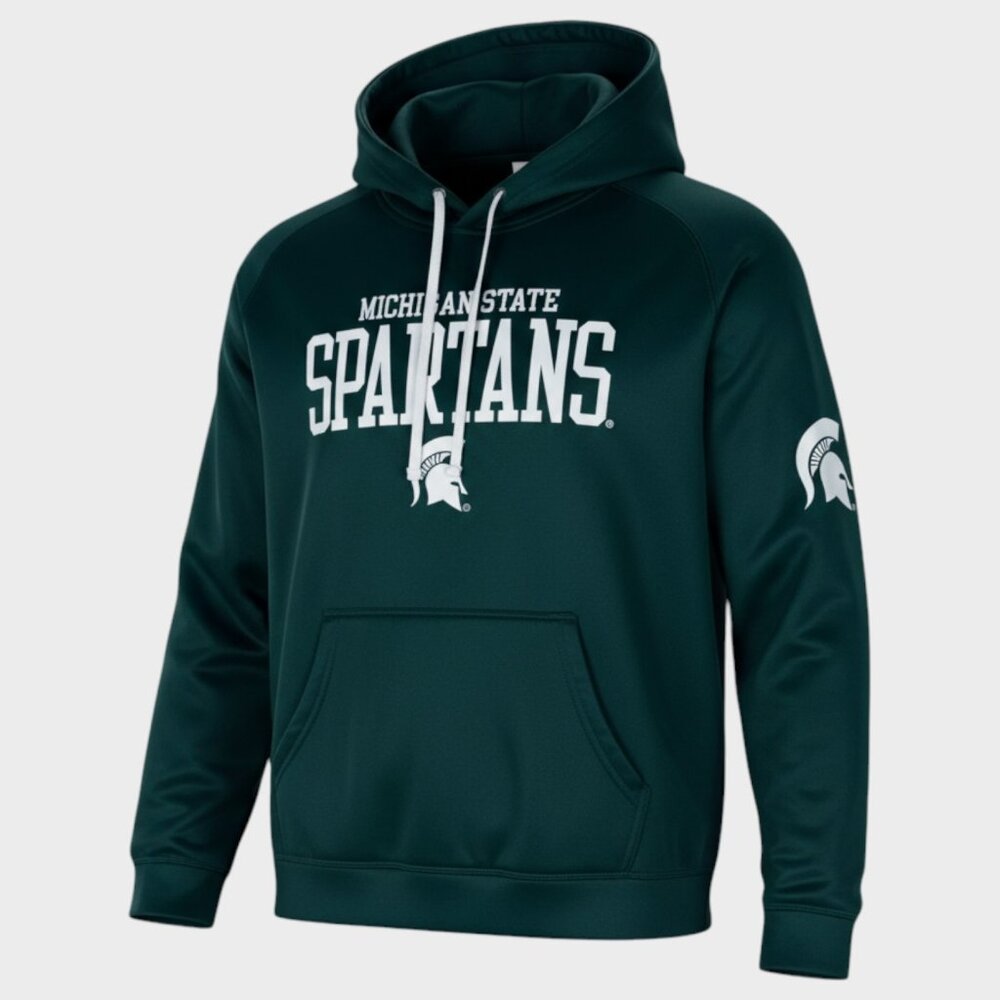 KA Knights Apparel Medium Michigan State Spartans Polyester Hooded Sweatshirt
